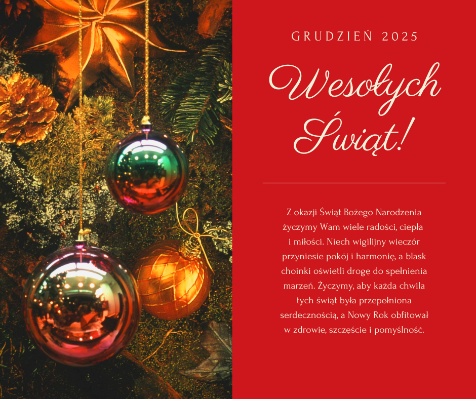 Kartka z życzenia z okazji Bożego Narodzenia  2025